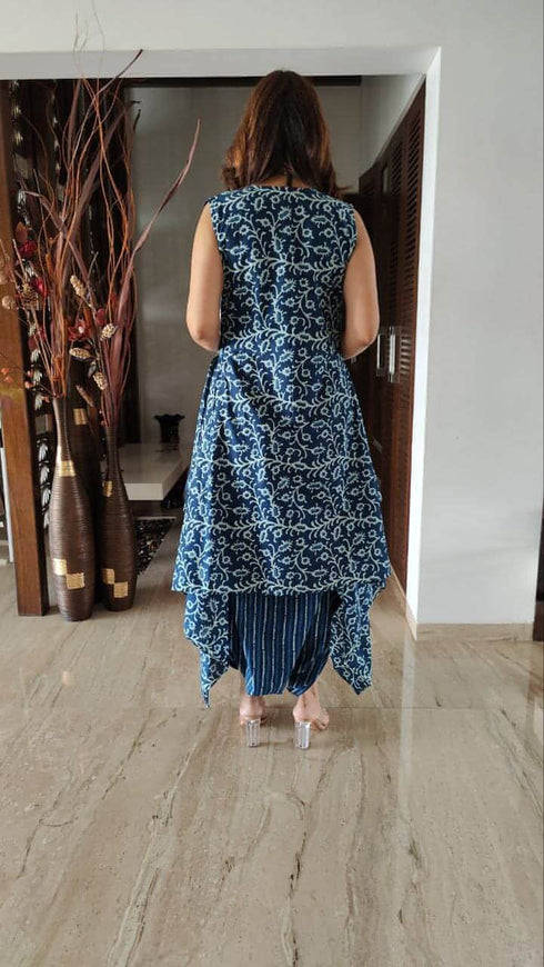 Indigo Blue Jumpsuit with Jacket